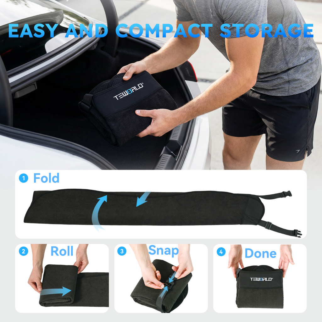 Premium Microfiber Towel Tesla Model 3/Y/S/X Seat Cover, Waterproof | Sweatproof | Machine Washable | Non-Slip, Seat Protector for Tesla Model 3/Y 2016-2026 Interior - (2Pack, Shadow Black)