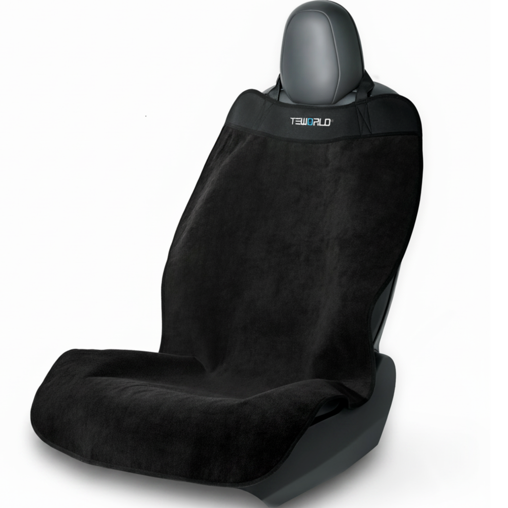 Premium Microfiber Towel Tesla Model 3/Y/S/X Seat Cover, Waterproof | Sweatproof | Machine Washable | Non-Slip, Seat Protector for Tesla Model 3/Y 2016-2026 Interior - (1Pack, Shadow Black)