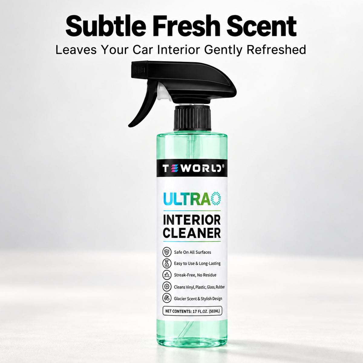 Tesla Seat Cleaner & Stain Remover, Interior Cleaner for Black & White Vegan Leather, Interior Cleaning Products | Tesla Model Y Juniper Accessories 2026, Tesla Model 3 Accessories, S, X, Cybertruck 「Ice-Green， ice-scnet」