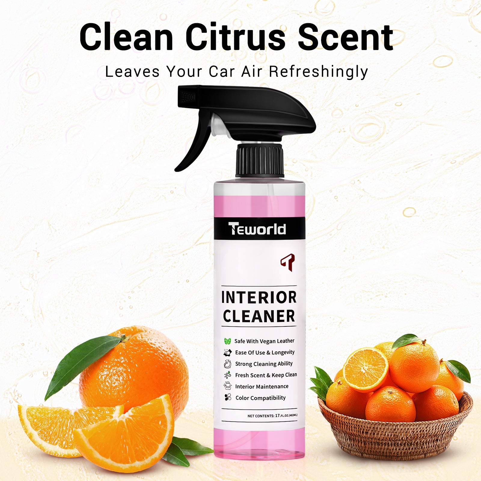 Tesla Seat Cleaner Remover Stain Biodegradable, Safe on White & Black Vegan Leather, Tesla Interior Cleaning Products for Seats, Console, Dash, Tesla Model 3/Y/S/X Accessories for 2025 | 2026