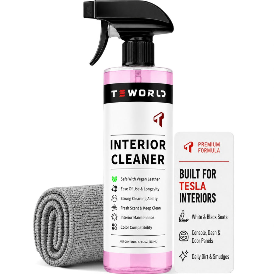 Tesla Seat Cleaner & Remover Stain, Interior Cleaner for White & Black Vegan Leather, Interior Cleaning Kit for Seats, Console, Dash, Tesla Model 3, Y, S, X, Cybertruck Accessories (Pink，circut-scent)