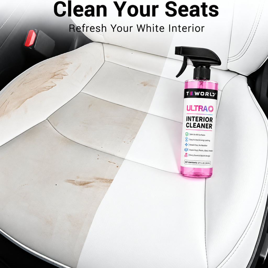 Tesla Seat Cleaner & Stain Remover, Interior Cleaner for Black & White Vegan Leather, Interior Cleaning Products | Tesla Model Y Juniper Accessories 2026, Tesla Model 3 Accessories, S, X, Cybertruck（cherry pink）