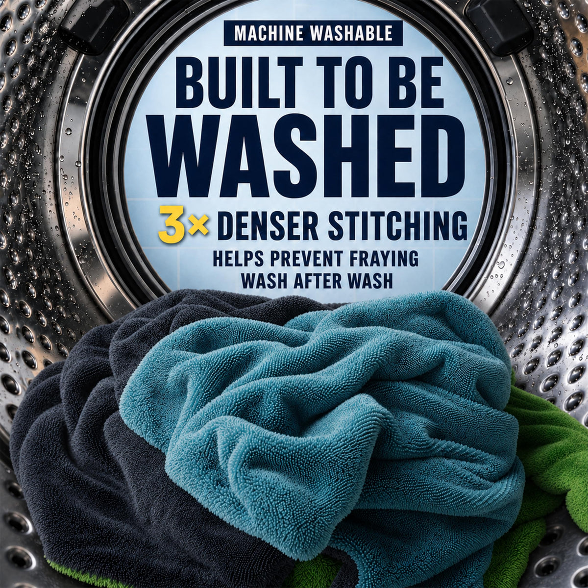 2-Pack Car Drying Towels, Large 36 x 28 Inch, 1300 GSM, Dual-Color Twisted Loop Microfiber Towel for Cars - Absorbent Car Dry Towel and Car Wash Towel for Streak-Free, Paint-Safe Car Detailing