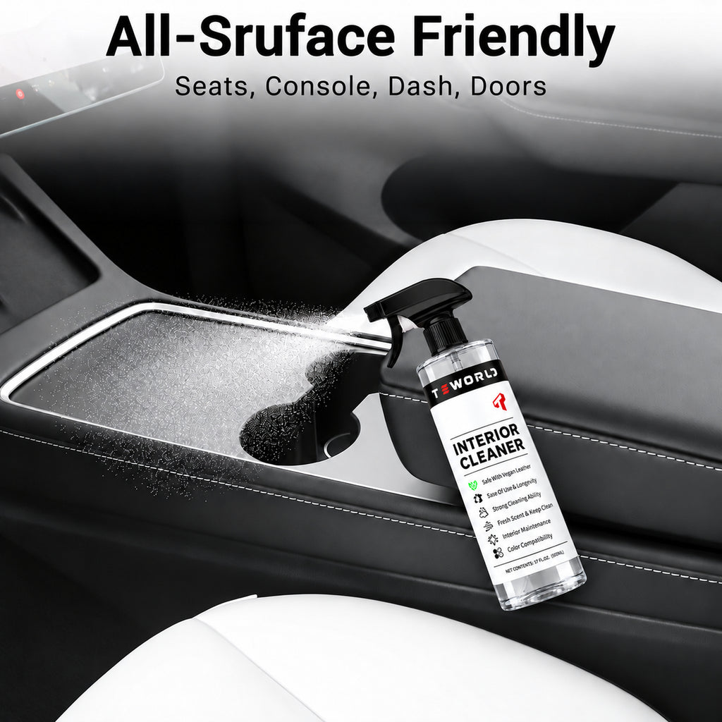 Tesla Seat Cleaner & Remover Stain, Interior Cleaner for White & Black Vegan Leather, Interior Cleaning Kit for Seats, Console, Dash, Tesla Model 3, Y, S, X, Cybertruck Accessories( Ice-circut-scent)